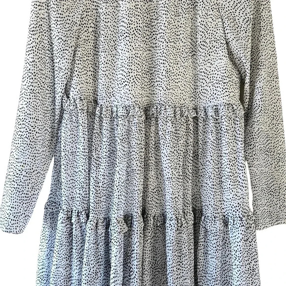 Ted Baker London Phenia Subtle Long Sleeve Ruffled Tiered Boho Casual Mini Dress - Picture 11 of 16